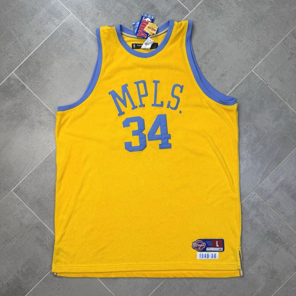 Reebok D’Funkd Shaq MPLS Lakers Terry Cloth Jersey L NWT Rare